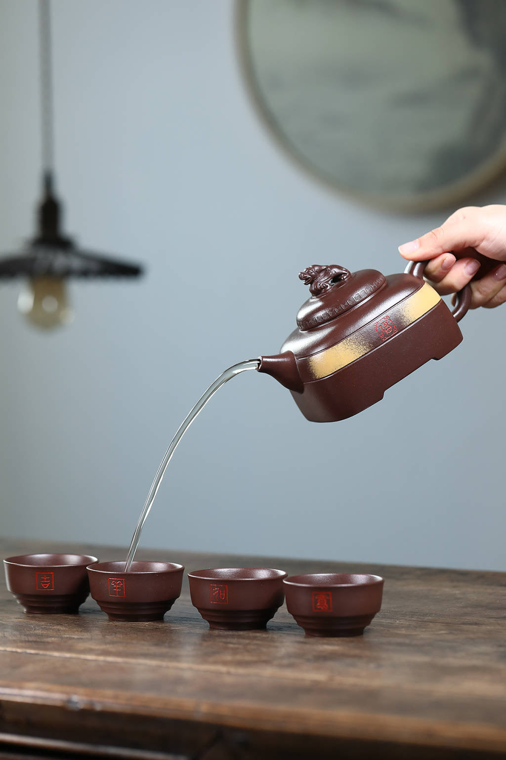 国匠臻藏 葛军大师·原创紫砂重器《吉祥如意套组》——原矿优质紫泥·380cc ——四国大认证·中国陶瓷艺术大师·葛军