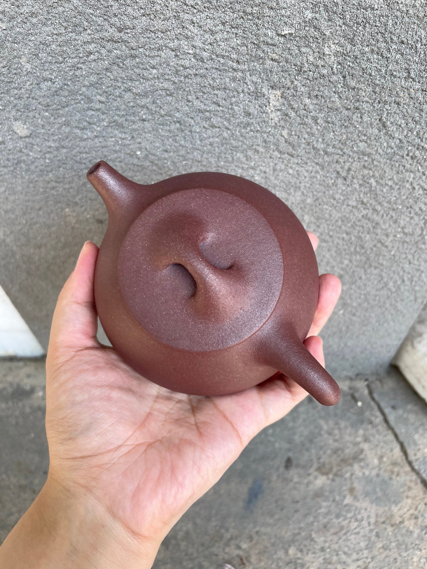 特价🉐️仅一只 会“冒烟”“冒汗”紫砂壶，石瓢 泥料：云雾桃花泥—紫砂泥料透气性之王 容量：250cc 作者：国工杨军保老师
