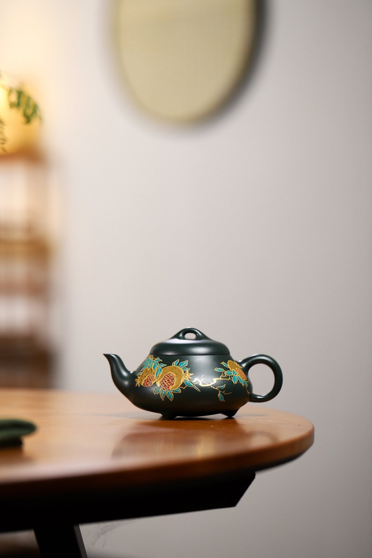 杨鹏老师推荐❀汉棠石瓢 景德镇国大师任瑞华金银错工艺 【泥料】民国绿泥 【容量】230cc - ZishaTeapotChina