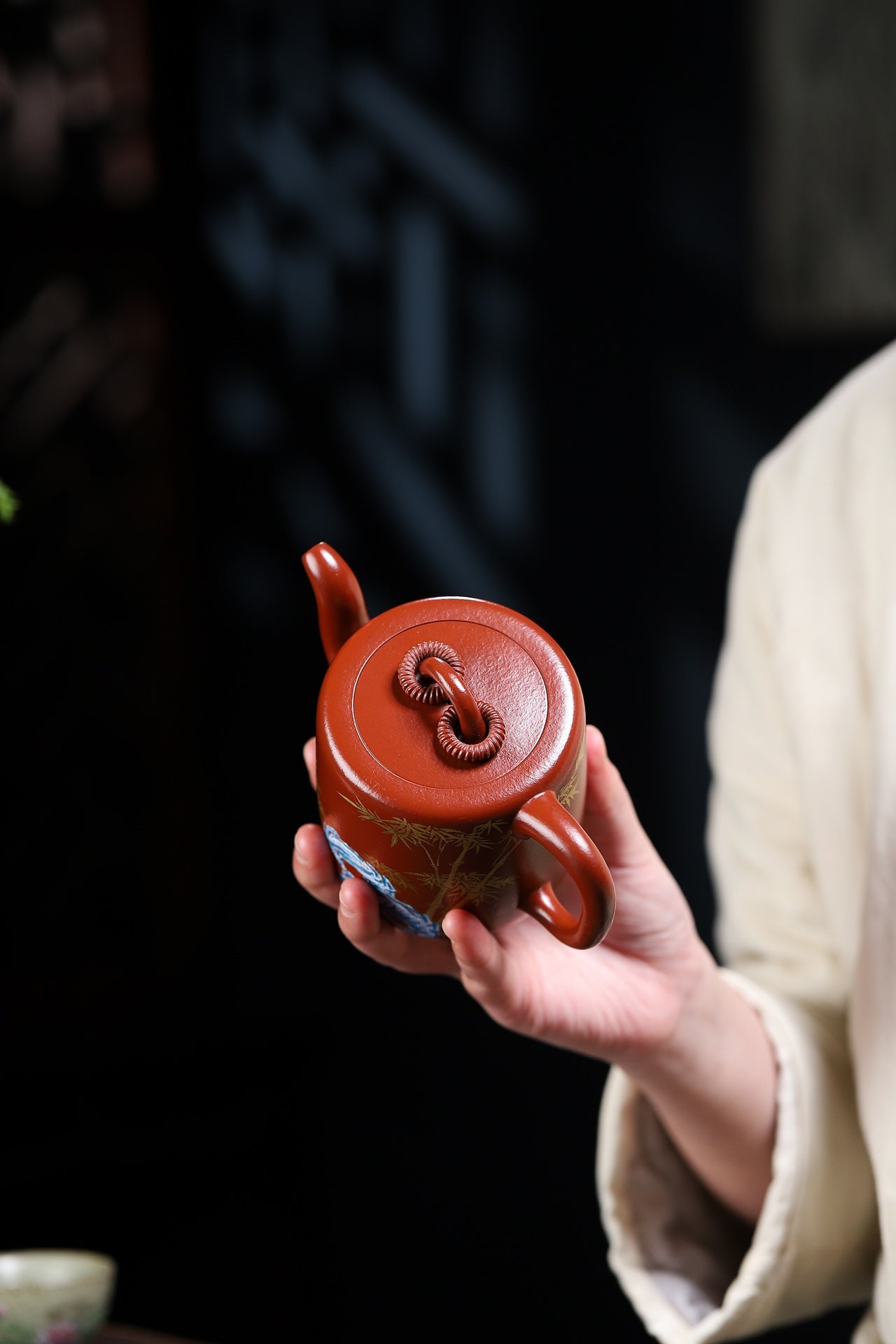 杨鹏老师推荐❀全手工珐琅彩双圈【泥料】七十年代大红袍 【容量】330CC - ZishaTeapotChina