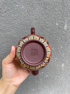 Special price 🌹 only one available. Recommended by Teacher Yang Peng ❀ Enamel color with gold decoration, Dragon travels the world. Master Ren Ruihua from Jingdezhen. 【Clay】 Old purple clay 【Capacity】 350cc - ZishaTeapotChina