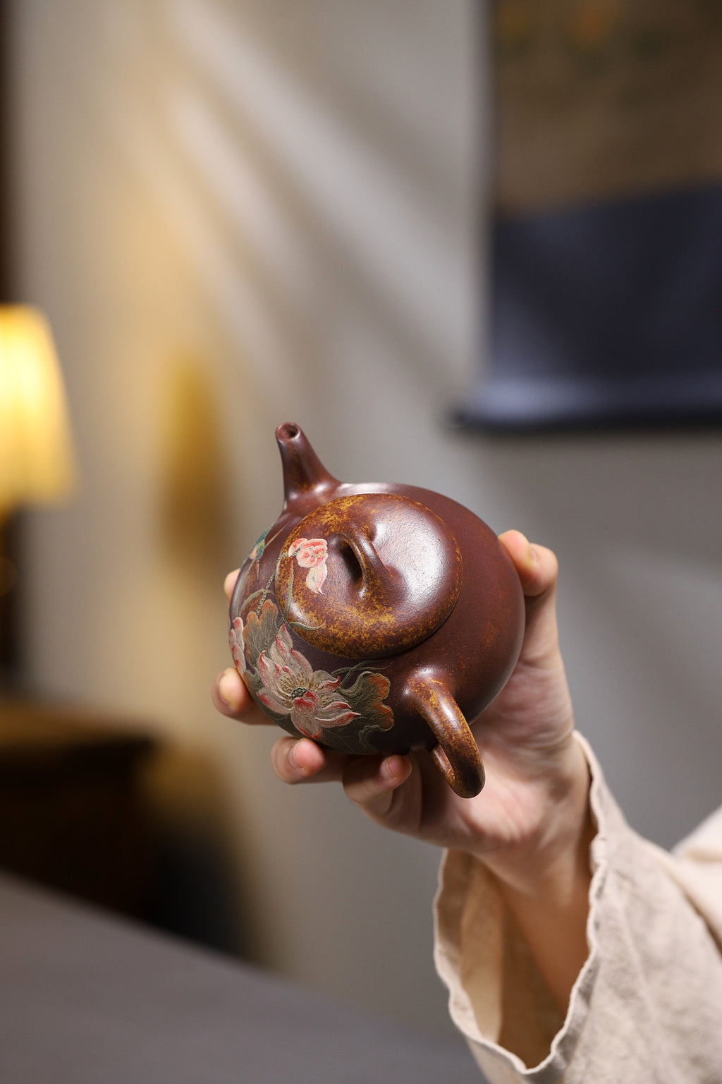 Yang Junbao's 【Hantang Stone Gourd】 Premium Quality Golden Section Wood Fired ● 230cc Author: Yang Junbao National Level Arts and Crafts Master - ZishaTeapotChina