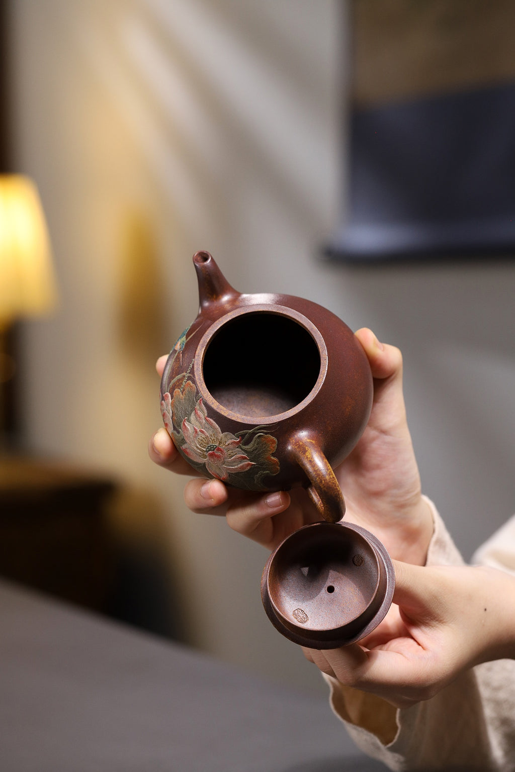 Yang Junbao's 【Hantang Stone Gourd】 Premium Quality Golden Section Wood Fired ● 230cc Author: Yang Junbao National Level Arts and Crafts Master - ZishaTeapotChina