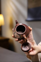 Yang Junbao's 【Hantang Stone Gourd】 Premium Quality Golden Section Wood Fired ● 230cc Author: Yang Junbao National Level Arts and Crafts Master - ZishaTeapotChina