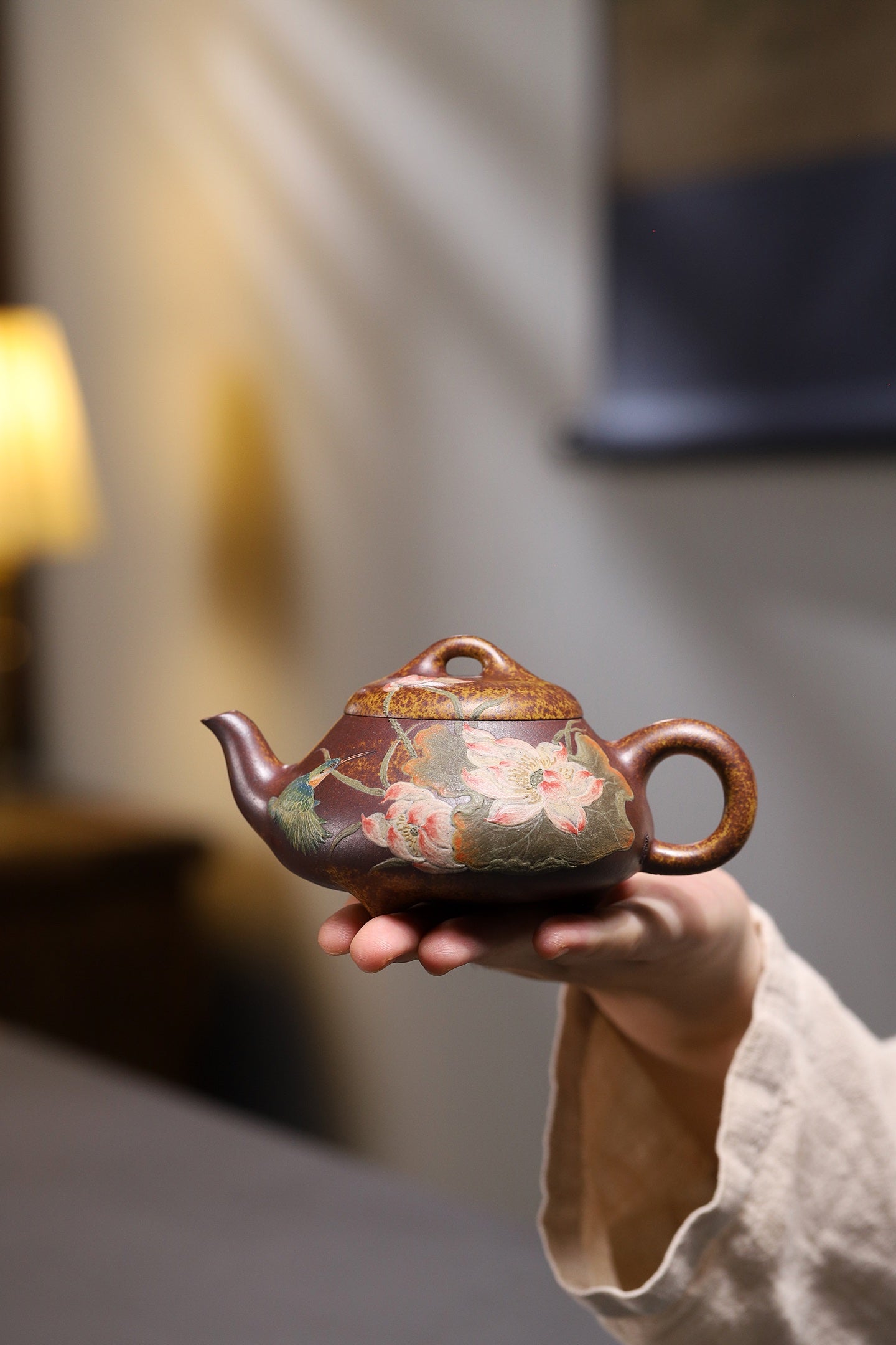 杨军保制【汉棠石瓢】极品优质黄金段柴烧●230cc 作者 : 杨军保 国家级工艺美术师 - ZishaTeapotChina