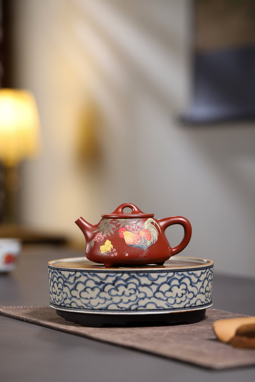 石瓢 国家级工艺美术师杨军保作品 原矿大红袍 170cc 经典石瓢，骨架利落，三足平稳，桥钮顺手