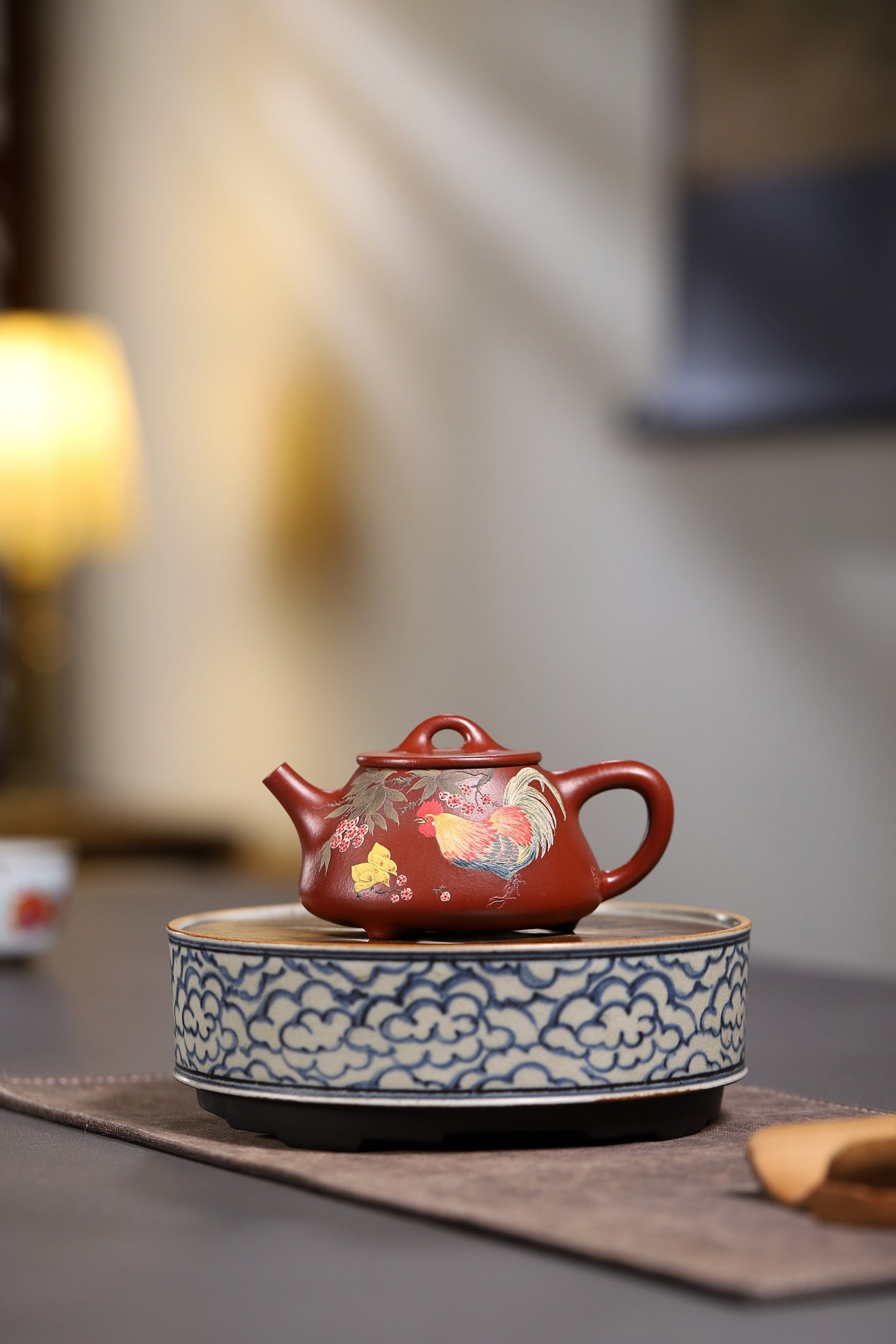 石瓢 国家级工艺美术师杨军保作品 原矿大红袍 170cc 经典石瓢，骨架利落，三足平稳，桥钮顺手