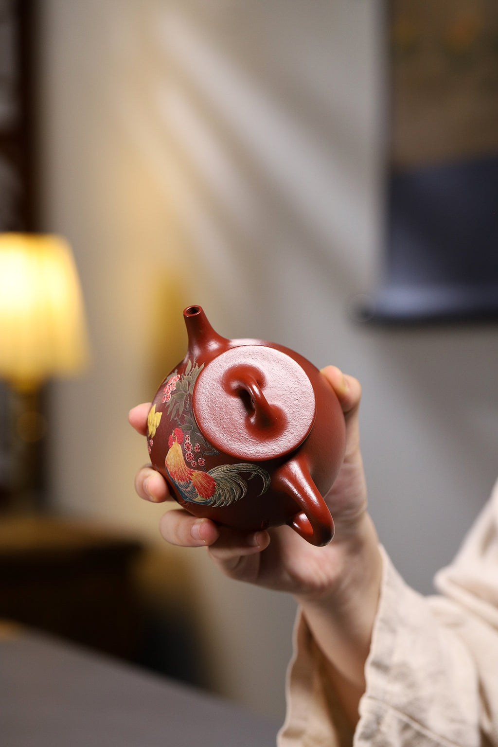 石瓢 国家级工艺美术师杨军保作品 原矿大红袍 170cc 经典石瓢，骨架利落，三足平稳，桥钮顺手