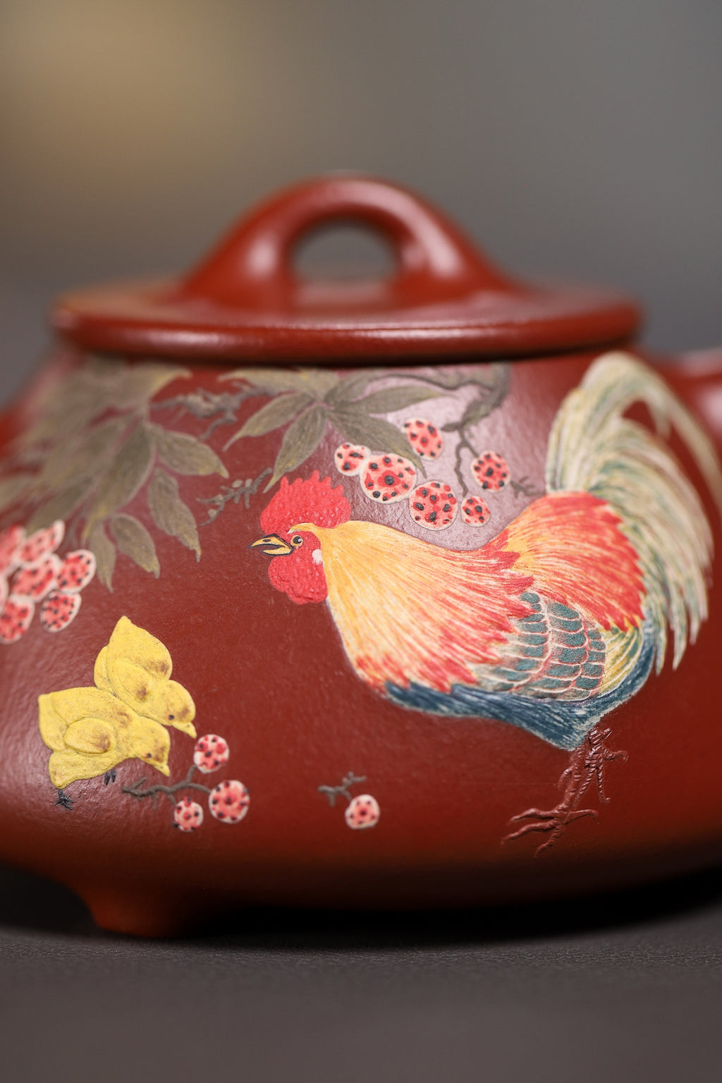 石瓢 国家级工艺美术师杨军保作品 原矿大红袍 170cc 经典石瓢，骨架利落，三足平稳，桥钮顺手