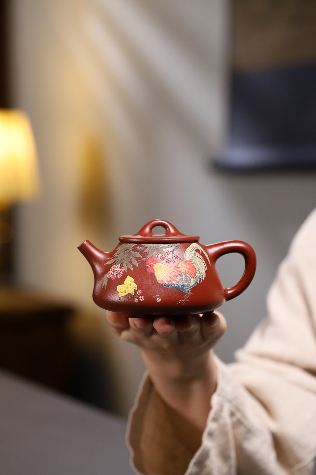 石瓢 国家级工艺美术师杨军保作品 原矿大红袍 170cc 经典石瓢，骨架利落，三足平稳，桥钮顺手
