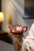 石瓢 国家级工艺美术师杨军保作品 原矿大红袍 170cc 经典石瓢，骨架利落，三足平稳，桥钮顺手