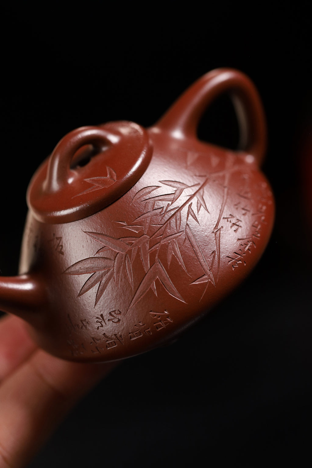 杨鹏老师家里有矿又出好料！【全手工子冶石瓢·90cc·通刻竹·泥料·紫袍玉砂】 羊脂玉般的温润手感，定会让人爱不释手