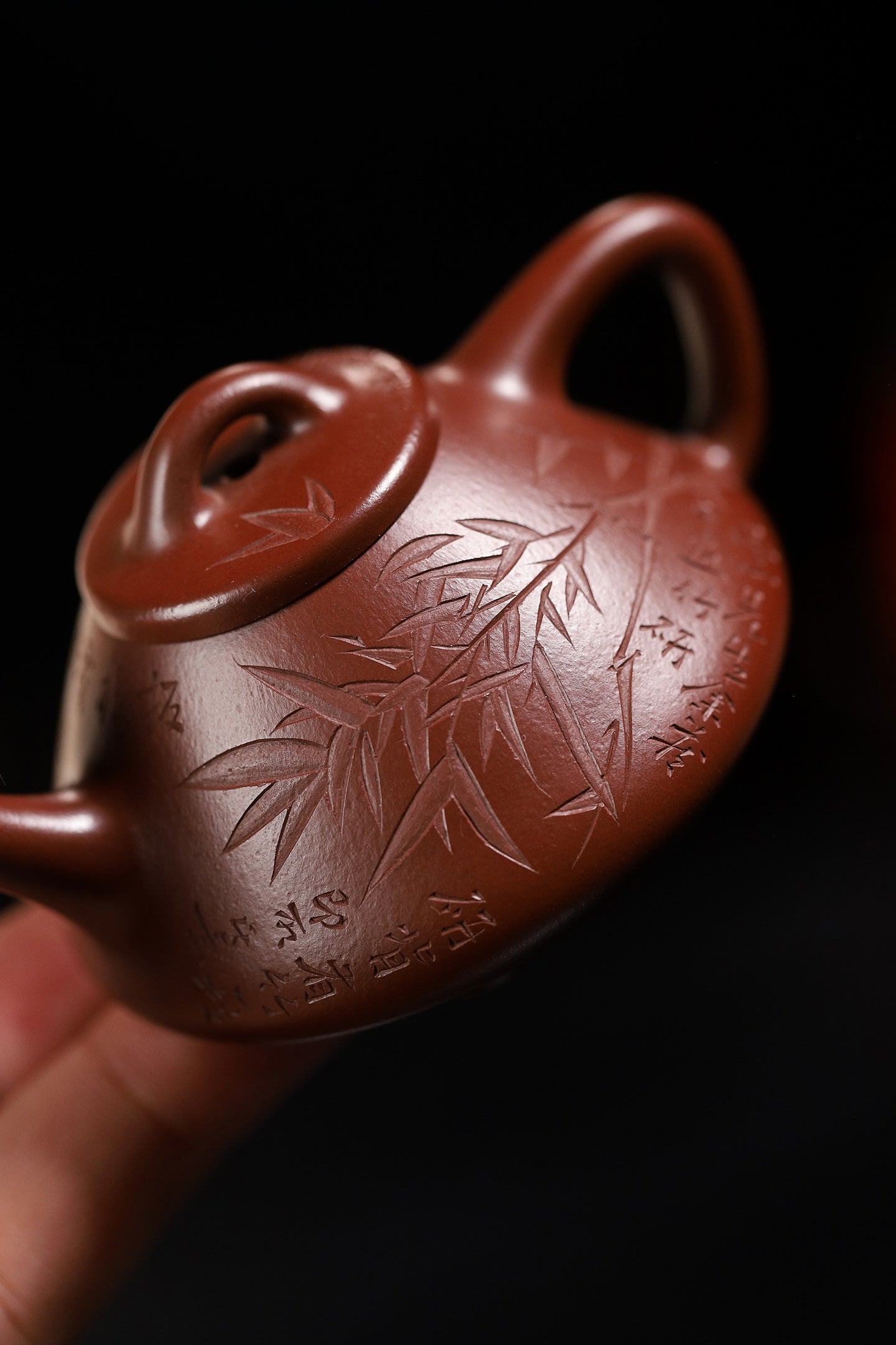 杨鹏老师家里有矿又出好料！【全手工子冶石瓢·90cc·通刻竹·泥料·紫袍玉砂】 羊脂玉般的温润手感，定会让人爱不释手