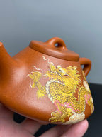 沈更轶～邱玉林巅峰联诀《子冶石瓢》 典藏传世——原矿优质降坡泥·260cc ——正高级工艺美术师·沈更轶 亲制 ——中国陶瓷艺术大师·邱玉林装饰 龙🐉