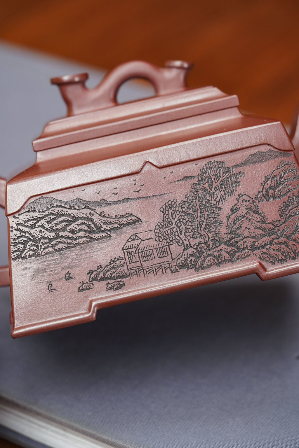 昌鸿紫砂 礼藏至尊｜双国大师李昌鸿臻品《桥梁如意壶》收藏送礼皆宜重器！ 原矿优质龙血砂·400cc