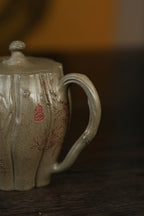 范大生嫡脉｜范秀芳制 范伟群装饰｜双省大师联诀紫砂臻品《逢春壶》传世收藏·礼赠双绝重器！  ——原矿优质蟹壳青·280cc（入册款代表作）