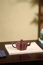 高工佳作！！ 《筋纹四方》 国家级高级工艺美术师 蒋亚平 原矿家藏老紫泥，280cc