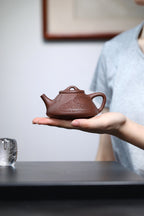 《子冶石瓢》 国家级工艺美术师 鲍玉华 装饰：李玮（江苏省陶瓷艺术大师，正高）原矿家藏底槽清，180cc，菱形14孔出水