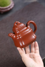 《四方竹鼎》 国家级工艺美术师 鲍玉华 原矿家藏大红袍，240cc，菱形9孔出水