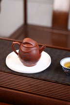 《念奴娇》 国家级工艺美术师 鲍玉华 装饰：李玮（江苏省陶瓷艺术大师，正高）原矿家藏红皮龙，330cc，菱形14孔出水