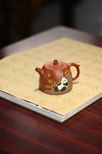 小井栏·全手工 /大拍陶手雷罡作品（师承范伟群） /容量150cc/家藏朱泥 壶身线条体现出平和清净，无为之韵