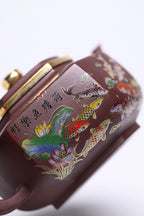 双省名人经典之作【六方雪华】 泥料：原矿紫泥 容量：320cc 作者：韩小虎 研究员级高级工艺美术师