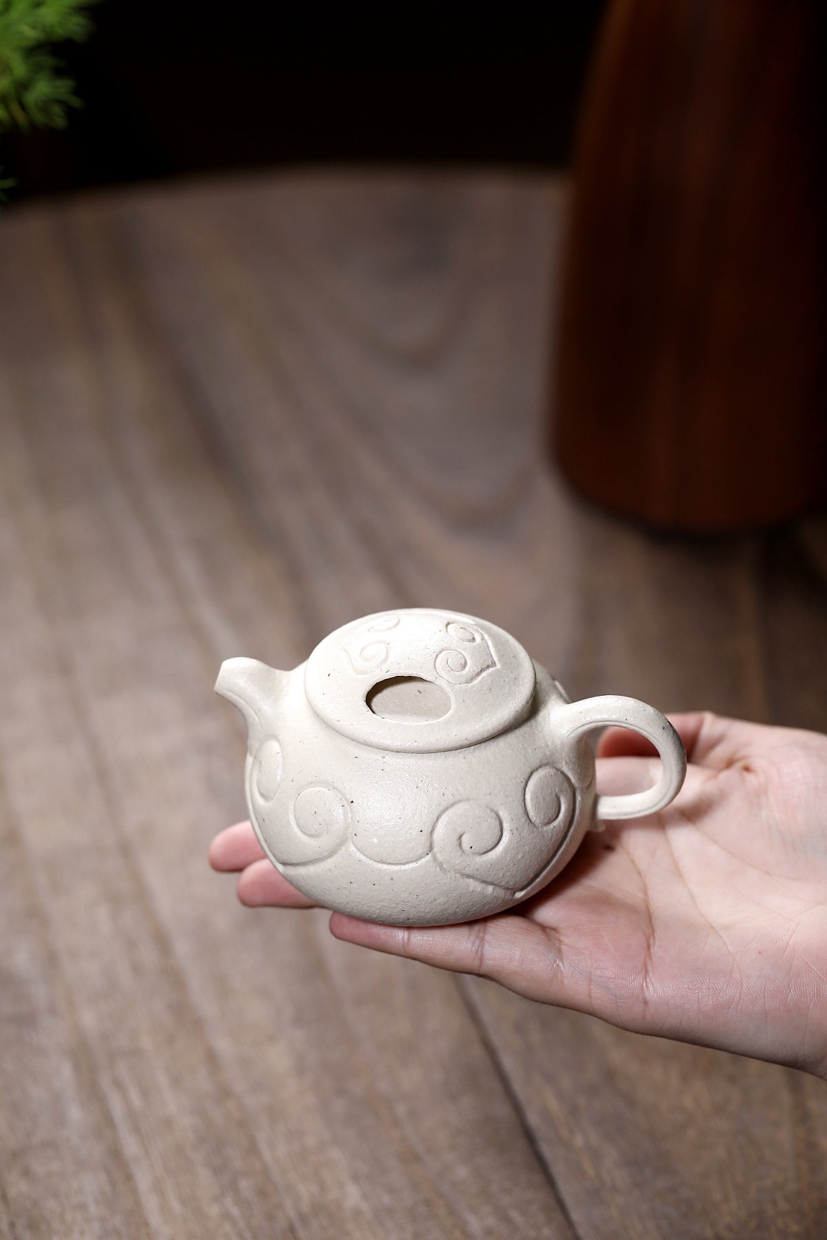 白段泥料牛盖140cc - 蒋鹏手工茶壶