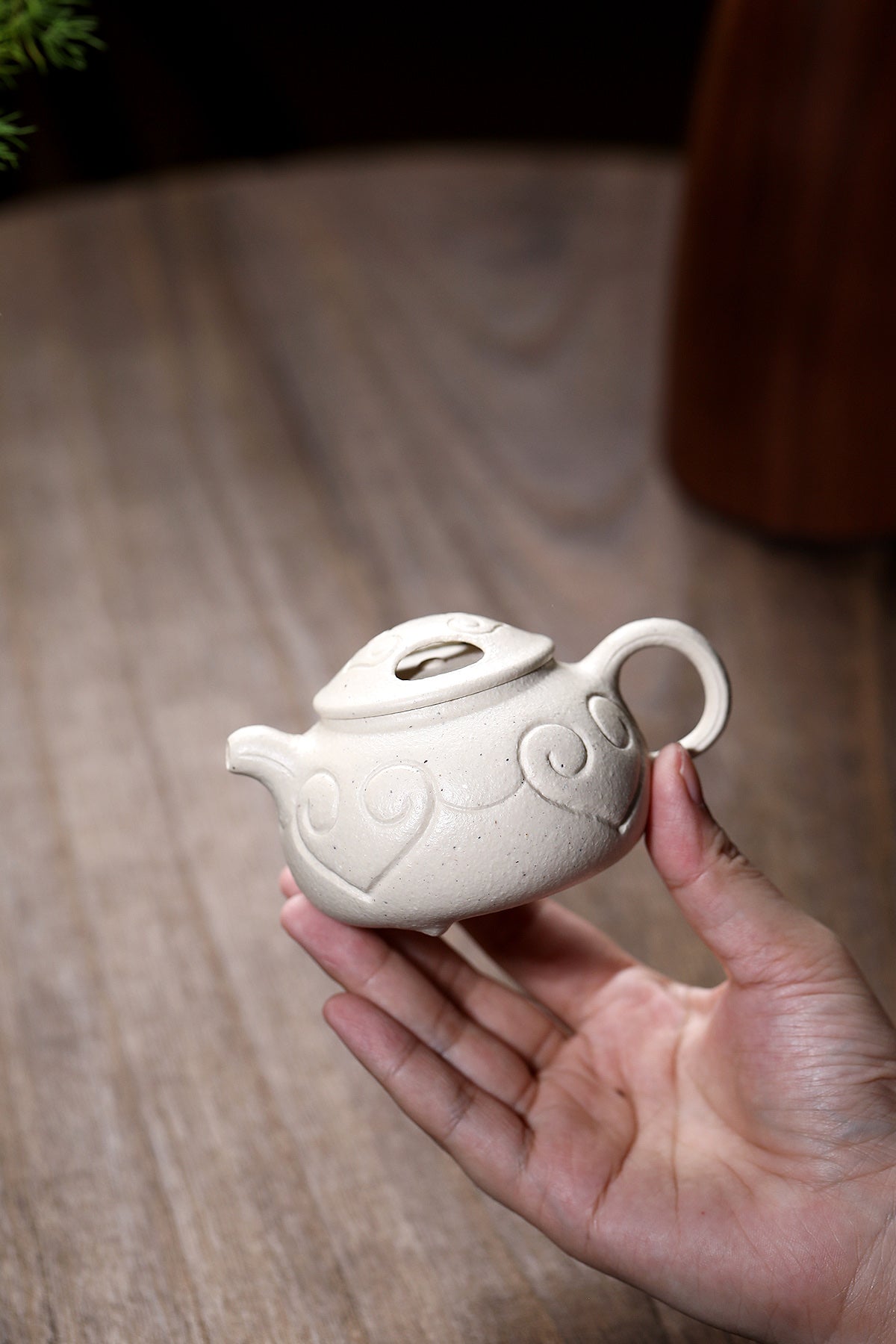 白段泥料牛盖140cc - 蒋鹏手工茶壶