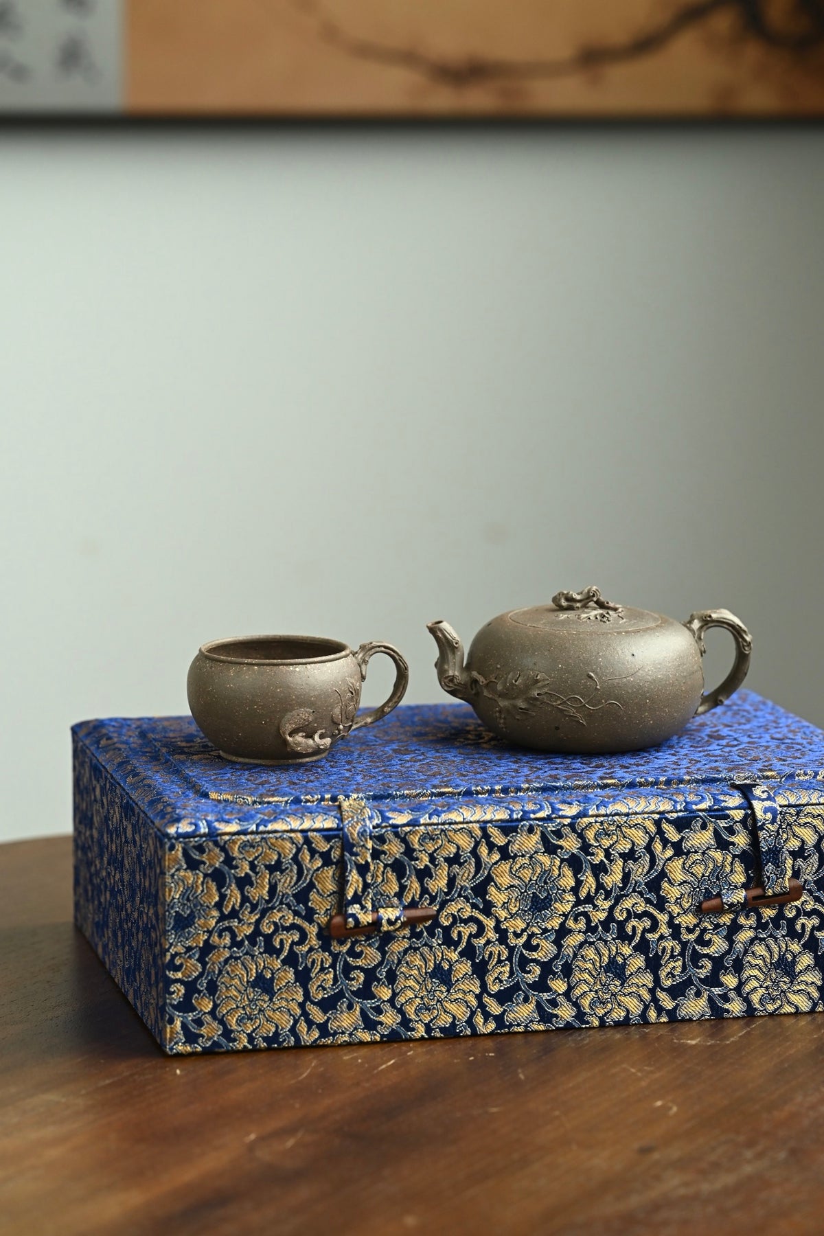全手工松鼠葡萄茶具套组 - 犹如自然生长的独特茶艺