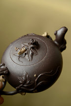 手工松鼠葡萄花器 | 全手工紫泥作品
