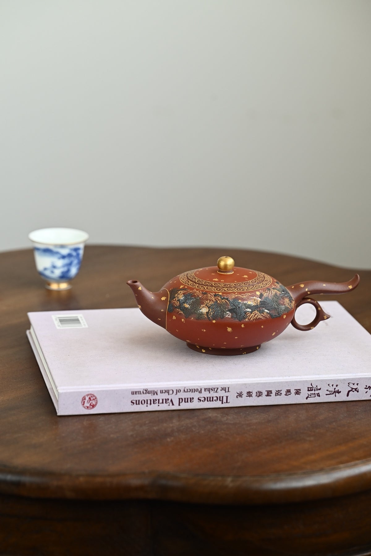 全手工红遍茶壶 - 施昌作品的艺术之美
