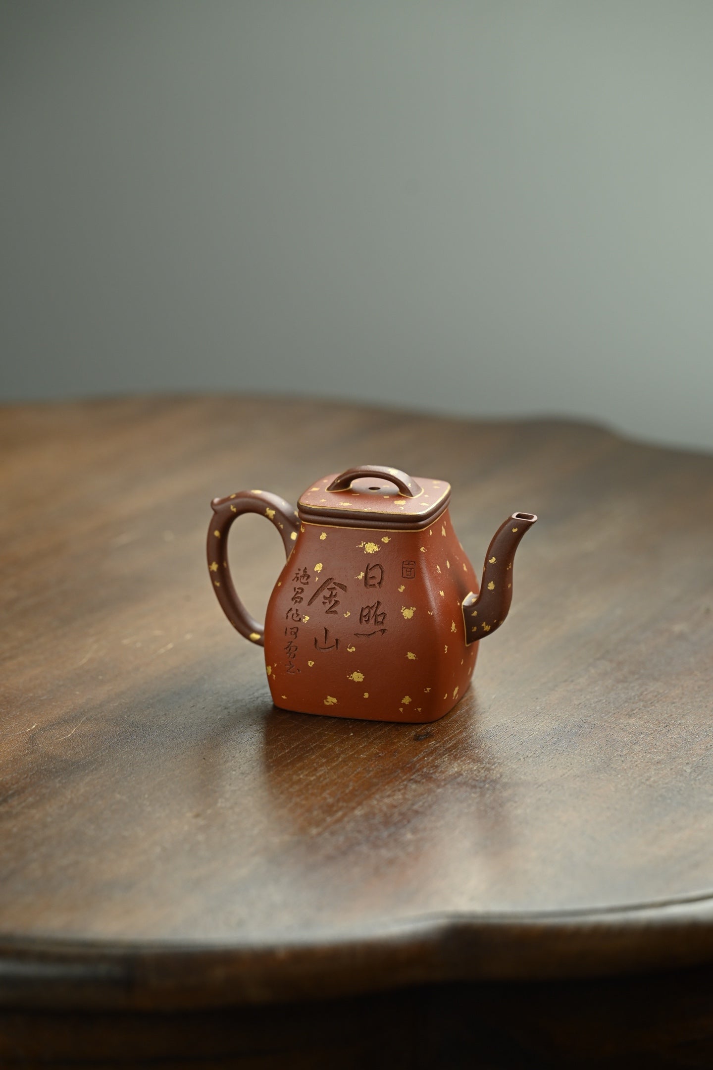 全手工茶壶作品 - 饮方·秋·日照金山茶壶