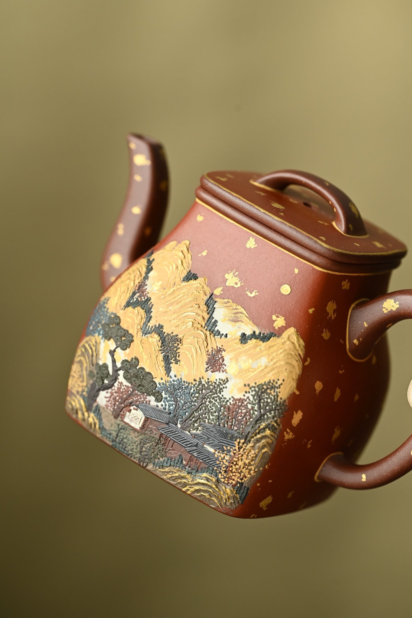 全手工茶壶作品 - 饮方·秋·日照金山茶壶