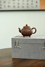 全手工紫泥茶壶 | 鼎盛四方 高工施昌作品