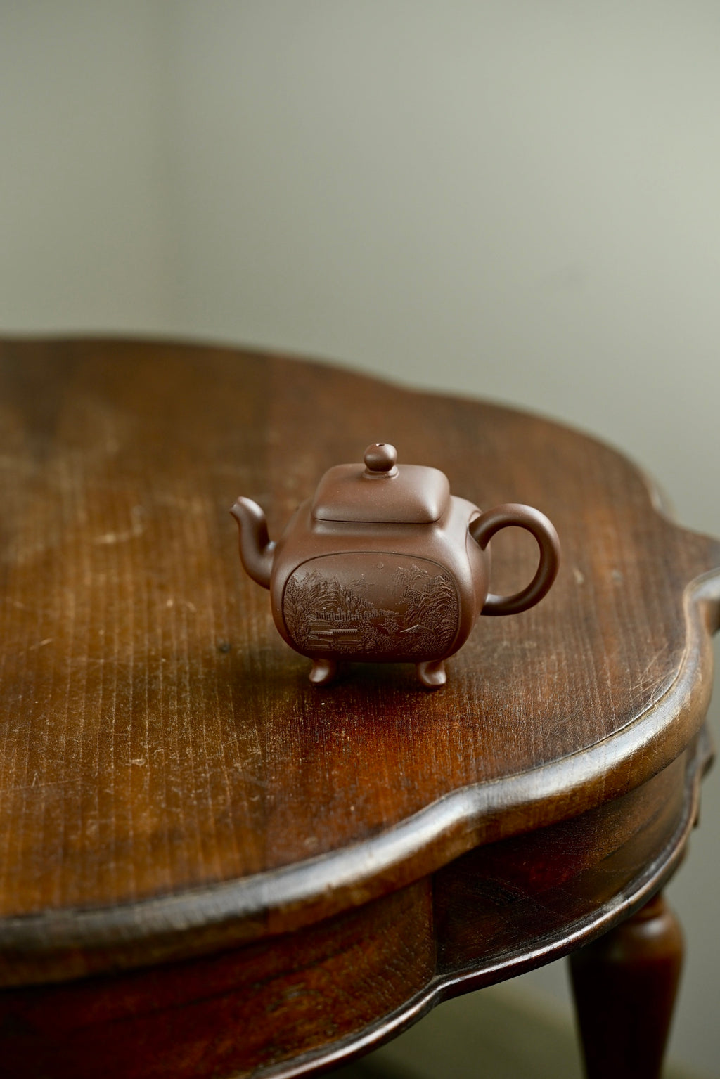 全手工紫泥茶壶 | 鼎盛四方 高工施昌作品