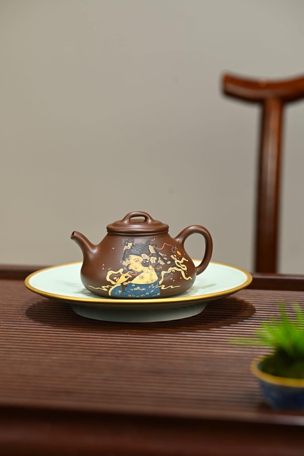 全手工紫泥茶壶 - 优雅手工茶具