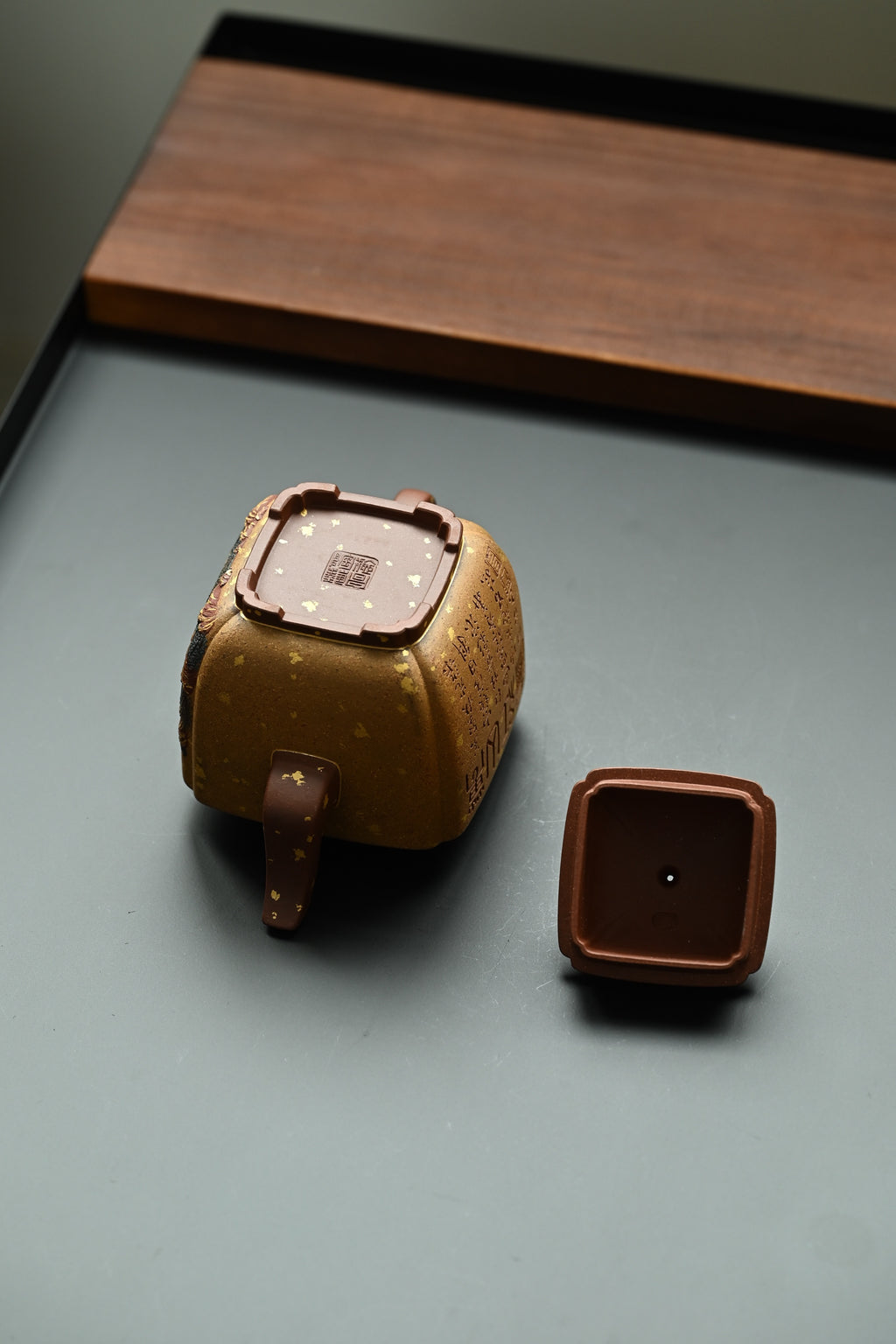 自在四方套组·万山红遍·全手工 /六届全手工大赛一等奖高工施昌作品 /容量410cc/原矿底槽清描金
