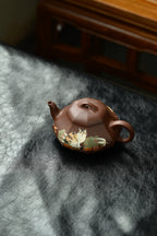 汉棠石瓢·全手工/多届全手工大赛二等奖大拍陶手吴涛作品 /全手工大赛一等奖茗薇泥绘/容量360cc/原矿底槽清