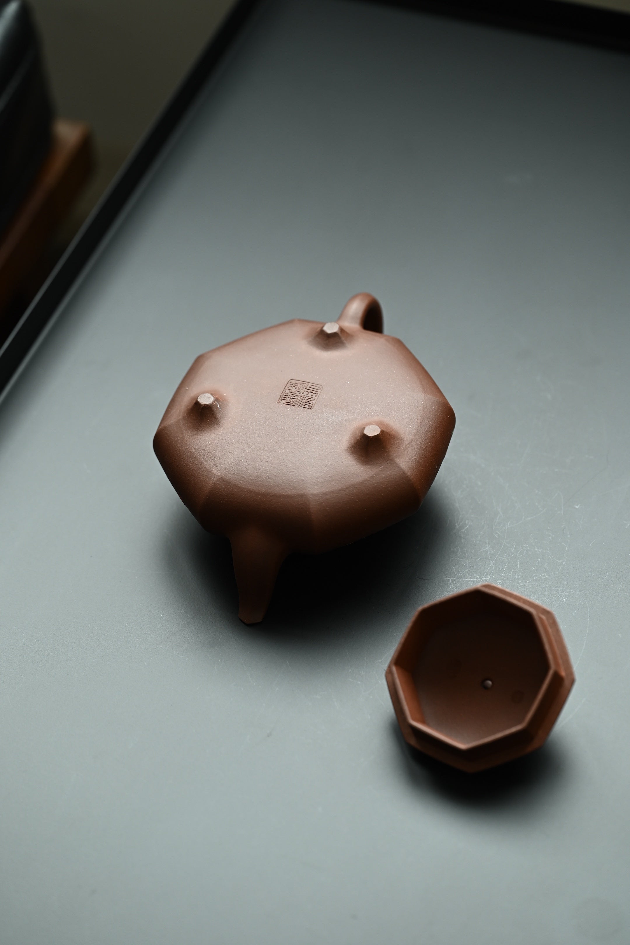 汉棠石瓢·全手工/多届全手工大赛二等奖大拍陶手吴涛作品 /全手工大赛一等奖茗薇泥绘/容量360cc/原矿底槽清