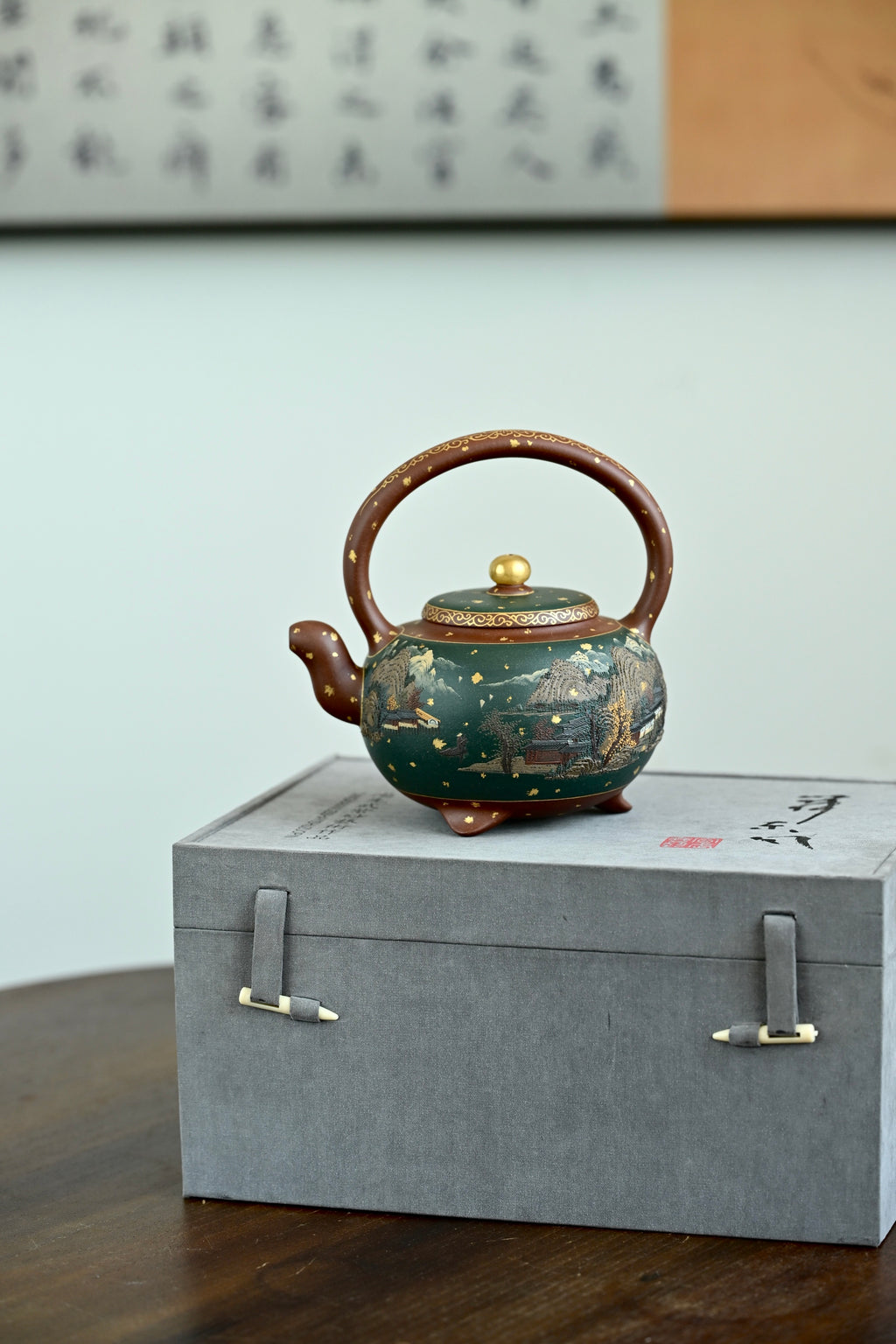 福和提梁· 全手工大赛一等奖获奖作品 /六届全手工大赛一等奖高工施昌作品 /容量500cc/原矿底槽清