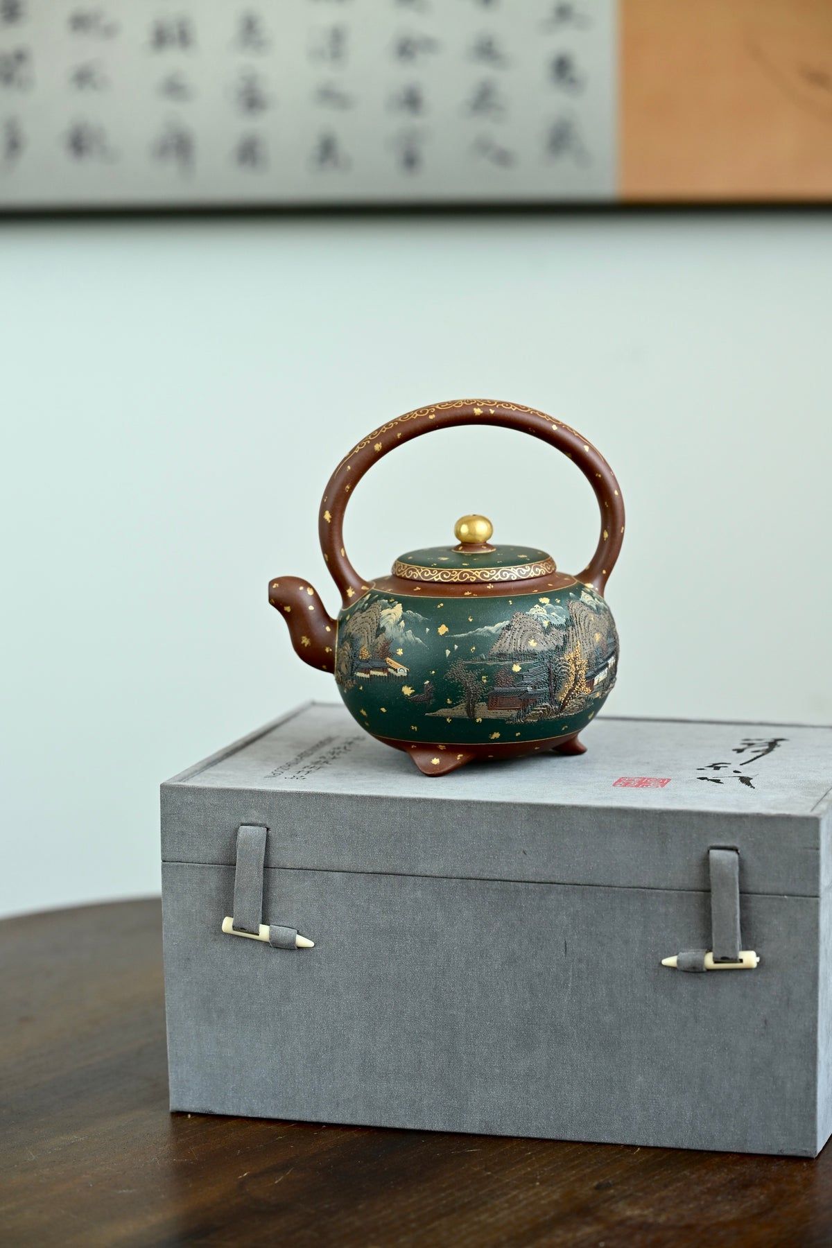 福和提梁· 全手工大赛一等奖获奖作品 /六届全手工大赛一等奖高工施昌作品 /容量500cc/原矿底槽清
