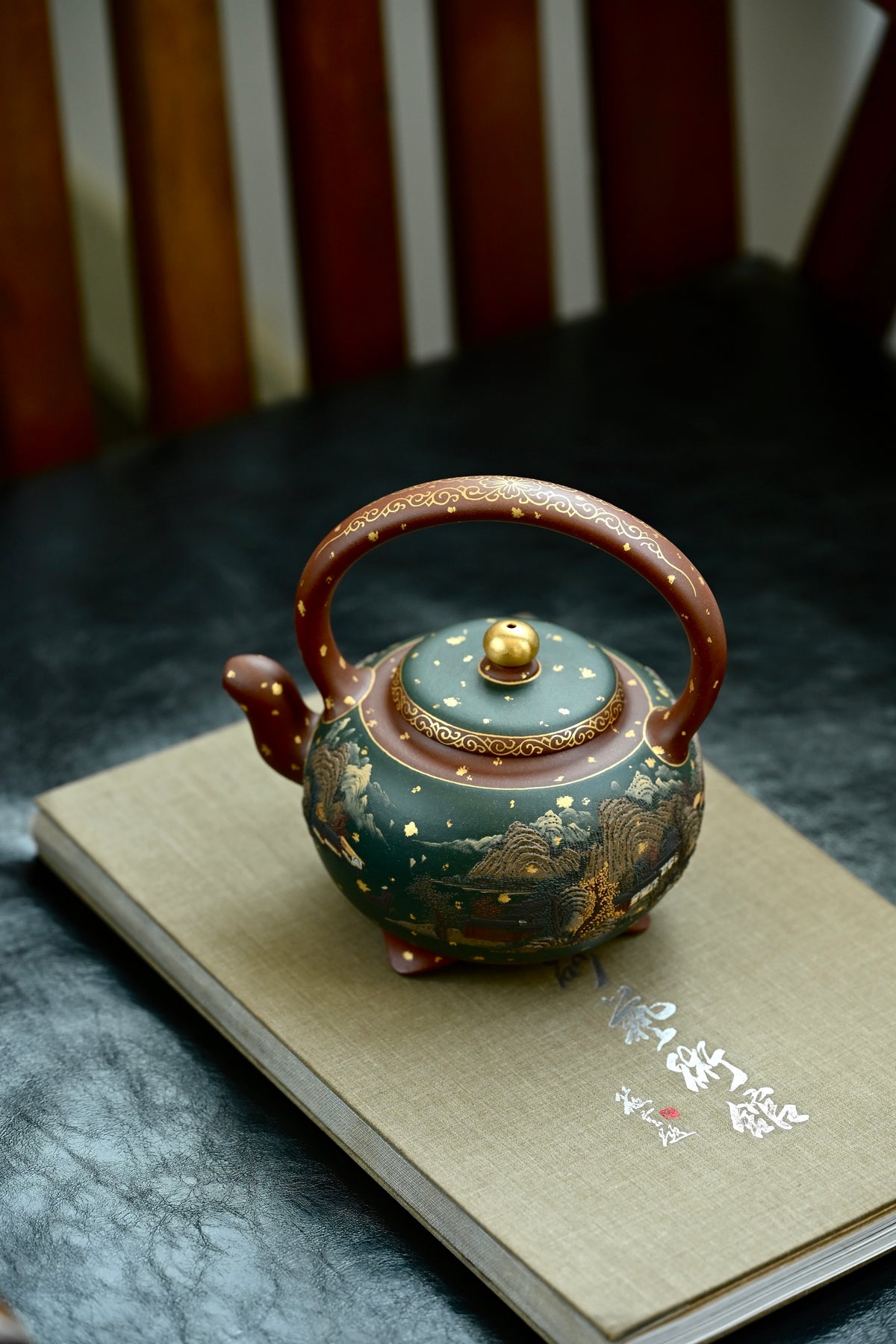 福和提梁· 全手工大赛一等奖获奖作品 /六届全手工大赛一等奖高工施昌作品 /容量500cc/原矿底槽清