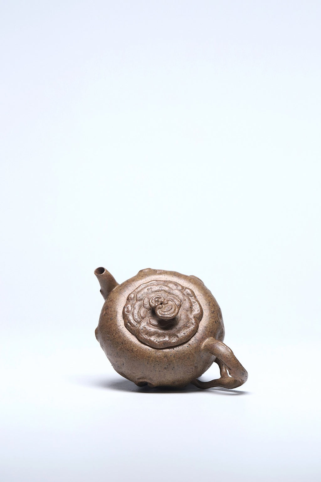 国大、省大重器推荐！！ 《灵芝供春》 作者简介：李玮 中国陶瓷设计艺术大师 江苏省陶瓷艺术大师海庚老段泥龙窑柴烧，190cc，内推球孔出水
