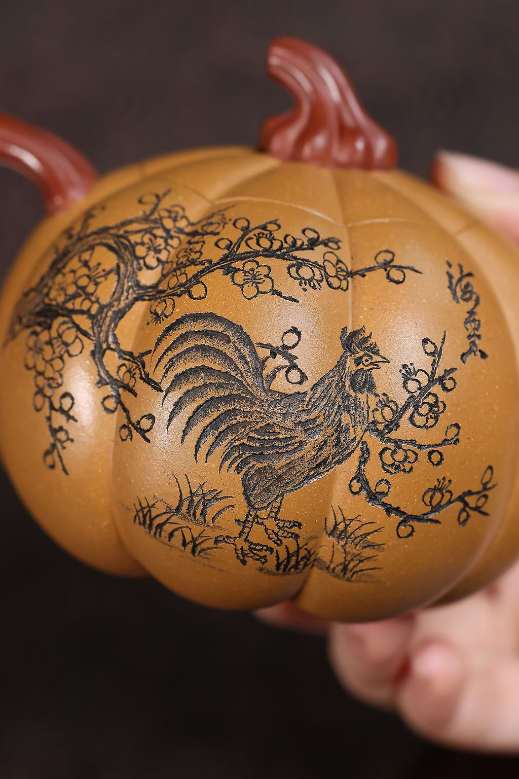 美壶推荐！！ 《南瓜壶》 国家级工艺美术师 鲍玉华 原矿鲍氏百年冷金黄，260cc，并列10孔出水。