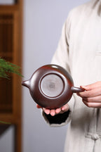 高工佳作！！ 《仿古》 国家级高级工艺美术师 蒋亚平 原矿老段泥柴烧窑变，400cc，菱形9孔出水