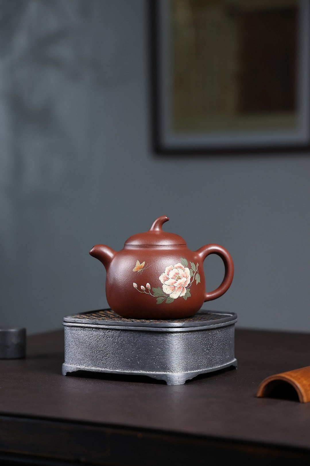 《匏瓜》 徐孝奎 1935年生人，92岁紫砂元老，从业77年！ 原矿家藏一厂老紫泥，300cc，菱形14孔出水