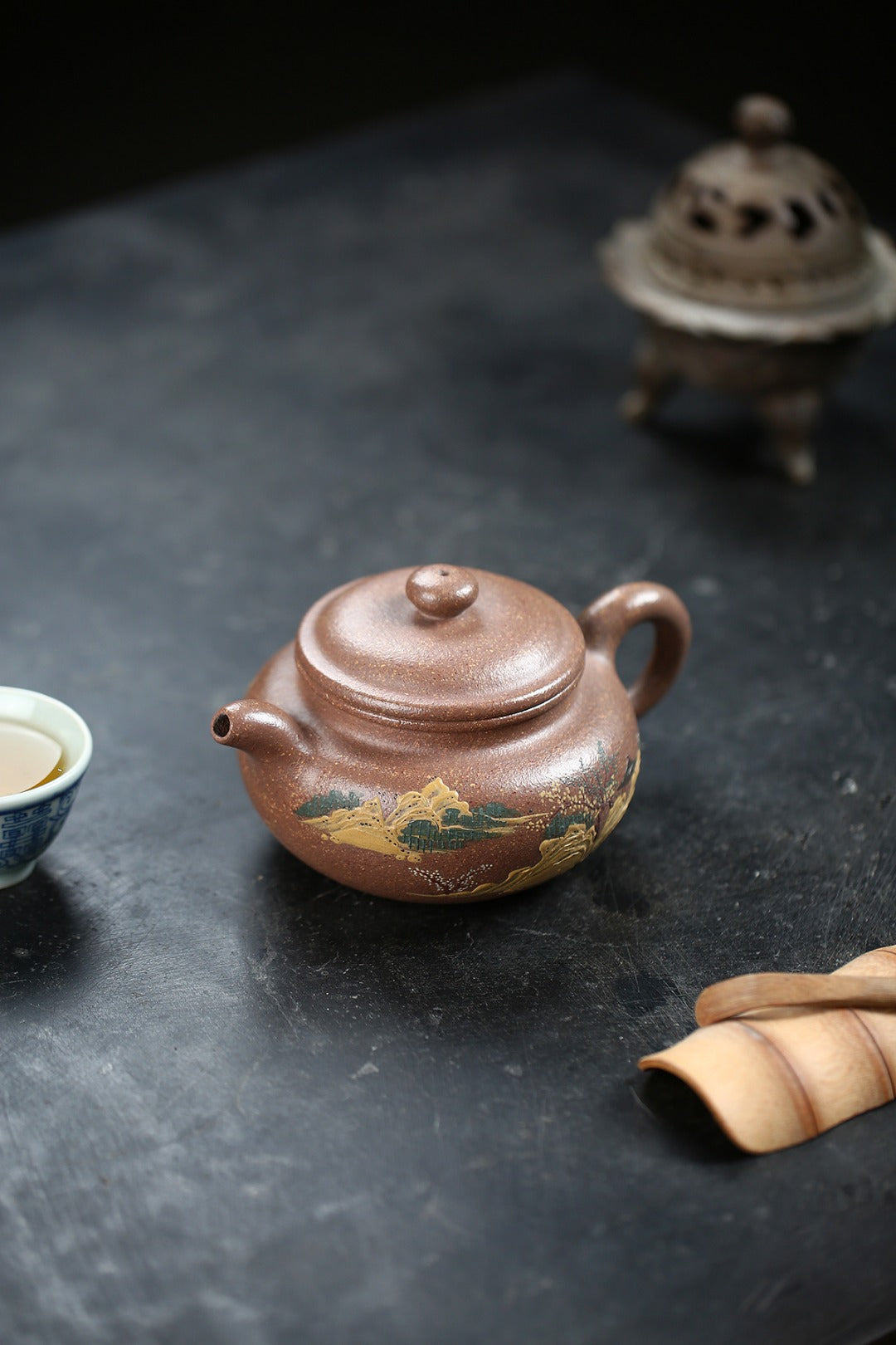 《仿古》 国家级高级工艺美术师 蒋亚平 原矿玉砂老段泥，410cc，菱形9孔出水