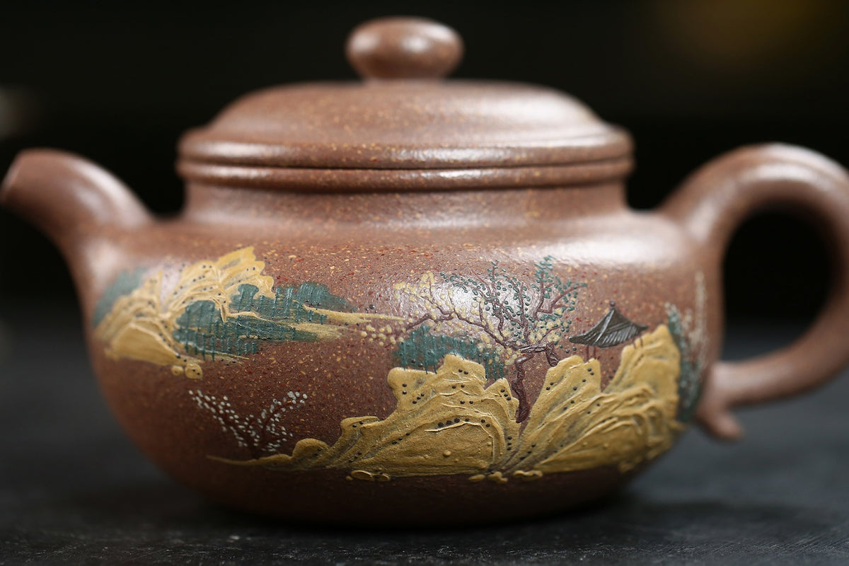 《仿古》 国家级高级工艺美术师 蒋亚平 原矿玉砂老段泥，410cc，菱形9孔出水