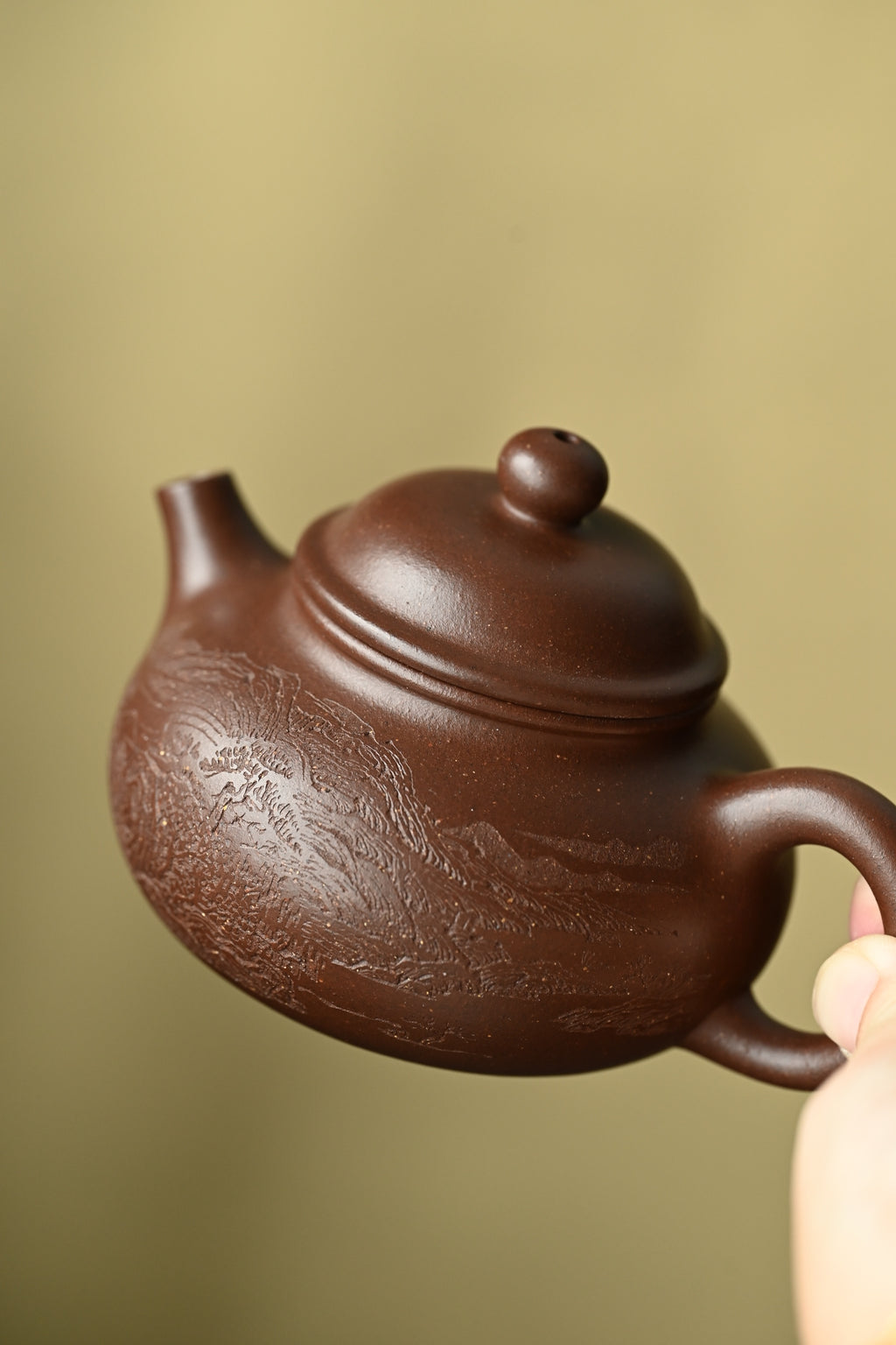 容天·全手工/大国工匠省大师陈富强作品  /容量180cc/原矿紫泥