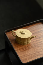 知足常乐·全手工/省大师陈富强高徒徐秋璐作品  /容量130cc/原矿黄金段